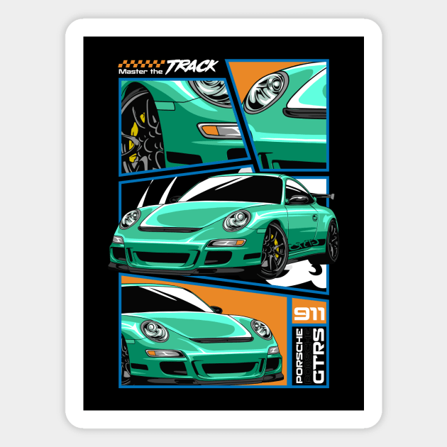 Porsche 911 GT3 RS Car Magnet by milatees